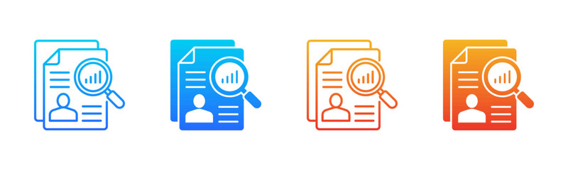 CRM Report Consistent and versatile vector icons multiple style