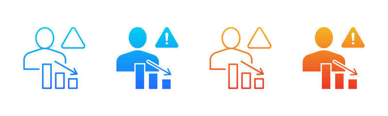 Churn Risk Consistent and versatile vector icons multiple style