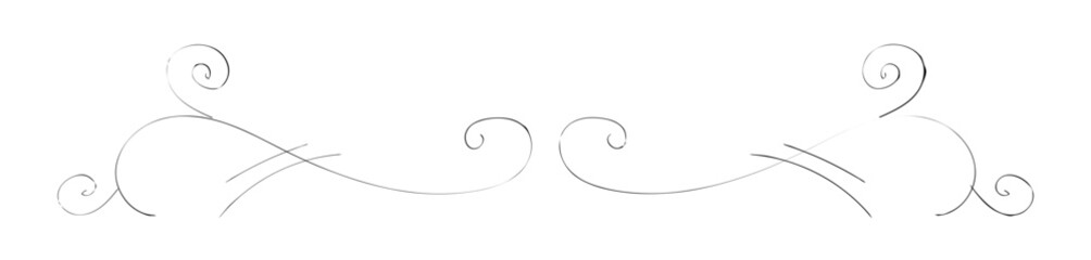 Handwritten calligraphy. Simple lines. Monochrome.