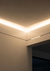 Architectural interior showcasing modern corner lighting solutions design