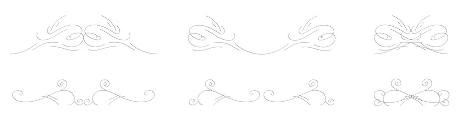 Handwritten calligraphy. Simple lines. Monochrome.