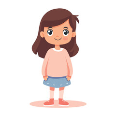 Cute girl waring pink sweeter 