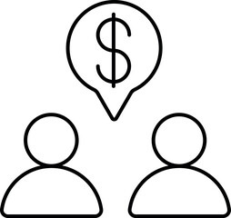 Business icon pack symbols Money Person Logo