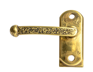  Engraved brass cabinet pull handle