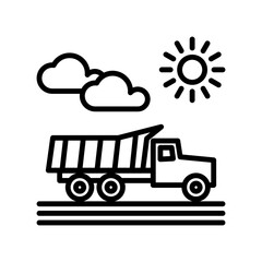 Truck icon design template SVG