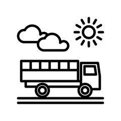 Truck icon design template SVG