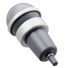 Double microphone 3D icon representing duet singing, collaboration, or music talk visuals. 3D playful icon artwork