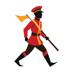 Fototapeta premium cartoon warrior vector with sword illustration
