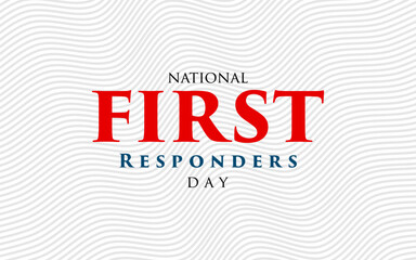 first responders National Today Holiday Concept Vector New