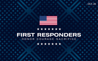first responders National Today Holiday Concept Vector New