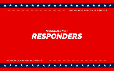 first responders National Today Holiday Concept Vector New