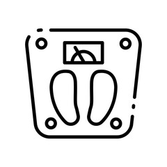 Body weight scale line icon