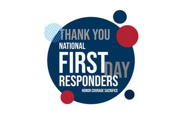 First Responder day Holiday Concept