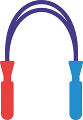 Colorful Simplified Skipping Rope Exercise Fitness Minimalist Illustration