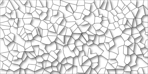 Obraz premium Organic Cell Structure Pattern with Black Outlines and Subtle Gray Shadows on a White Background for Biological or Scientific Themes