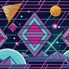 futuristic seamless geometric vector background.eps