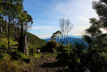 Beautiful view from Mount Ramelau during morning hiking