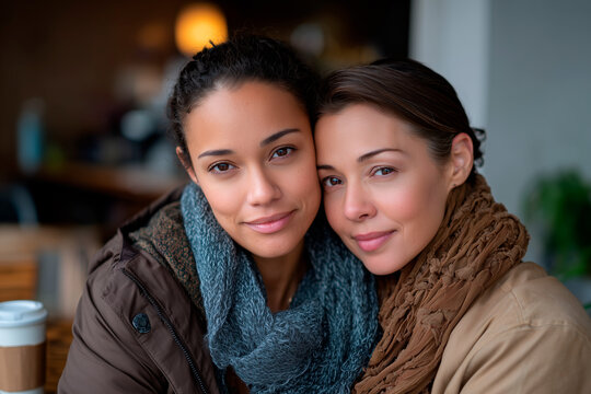 Women couple supporting each other mental health awareness
