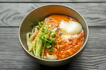伊勢うどん　Ise udon is a thick udon noodle 