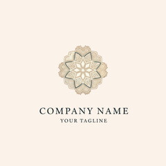 Elegant floral design logo for company branding and identity.