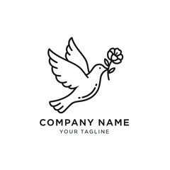 Elegant dove carrying a flower symbolizing peace and serenity in flight.