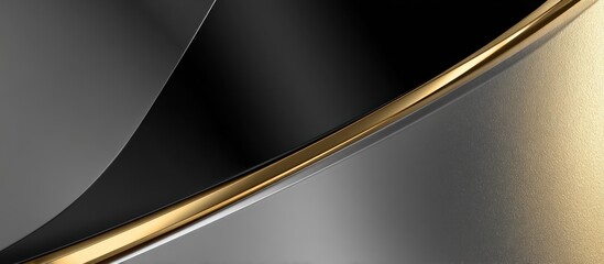 Abstract Gold and Black Metallic Swirl Background.