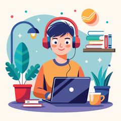 keywords  headphones  student  laptop  online  lea.eps