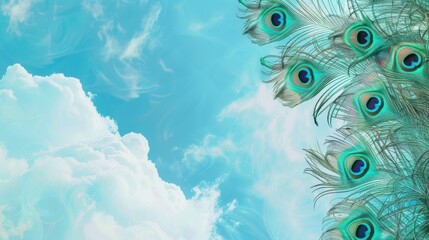 Iridescent Peacock Beauty: Close-Up Macro Shots of Colorful Feathers&mdash;Bright Blue/Green Plumes, Eye Patterns & Tail Details for Nature Art