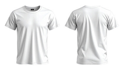 Women’s Plain White T-Shirt Mockup in Dual Styles, isolated on transparent background