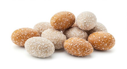 jordan almonds sugar-coated dragees on a white background for sweets and dessert themes