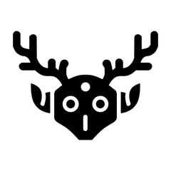Stylized Antlered Creature Icon