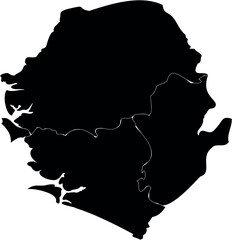 Simple Map of Sierra Leone Vector Illustration 