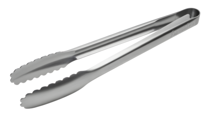 Professional stainless steel kitchen tongs for grilling and serving culinary delights with precision and style, perfect for cooking enthusiasts