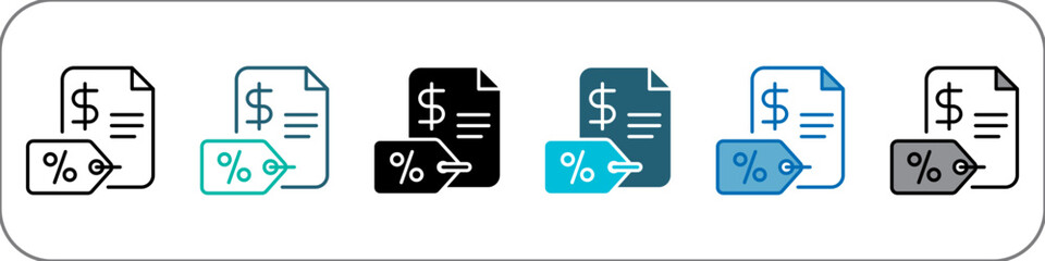 Tariff Icon Single Pack Illustration