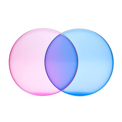 Obraz premium Soft Colorful Overlapping Circles in Shades of Pink and Blue Creating a Gentle Gradient Effect