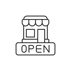 Open Icon, Business Storefront Branding Asset.