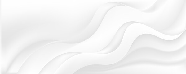 Abstract vector background luxury white silk satin texture velvet material with copy space. White gray satin texture with beautiful soft blur pattern natural.Fabric textile drape. Premium Vector EPS10