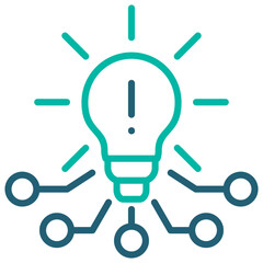 Innovation Outline Blue Icon