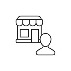 Shopper Icon, Customer Visit Presentation Asset.