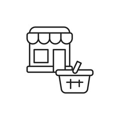 Market Icon, Local Storefront Branding Element.