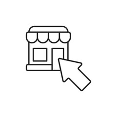 Online Icon, Digital Storefront UI Presentation.