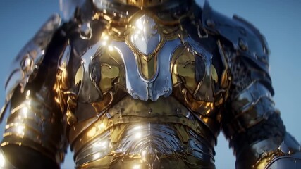 Intricate Armor Design - A Detailed Look at a Futuristic Knight.