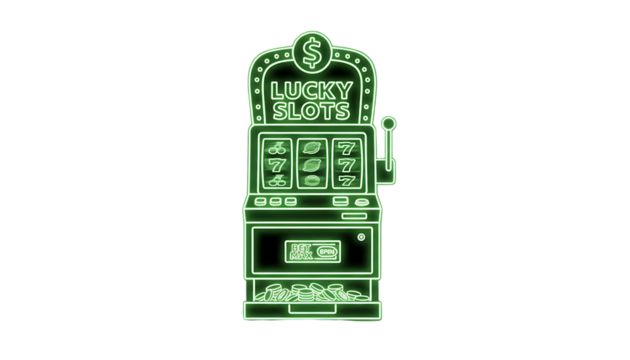 casino slots machine reel with number 7s isolated on white background