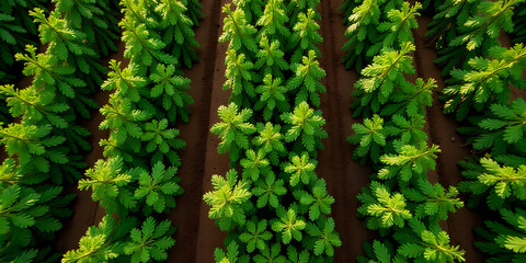 Aerial Drone Footage of Natural Ecological Winter Vegetable Field Carrot and Farming Landscape, Sustainable Agriculture, 4K, Vegetable Field. broccoli field