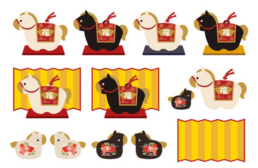 午の土鈴　干支の置物