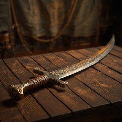 "Antique Pirate Cutlass – Historical Battle Sword Replica,,