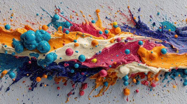 Dynamic Explosion of Color: An Abstract and Vibrant Artistic Expression