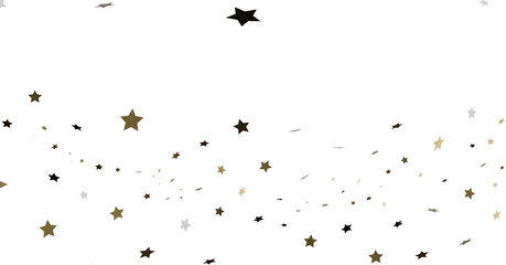 Scattered Stars on White Background