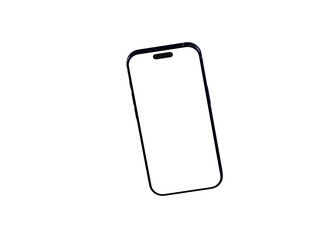 Clean image of a smartphone with a blank screen, perfect for app presentations or mobile device designs.