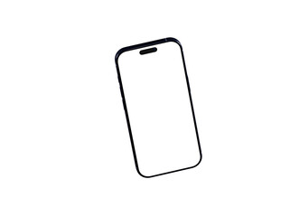 Clean smartphone mockup with blank screen, ideal for app presentations or website designs. High resolution image.